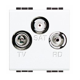 N4210D Bticino Тройная коаксиальная оконечная розетка для TV