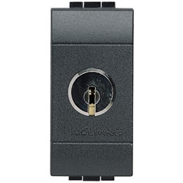 L4012 Bticino LivingLight. Выключатель 2х полюсный с ключом. 16А