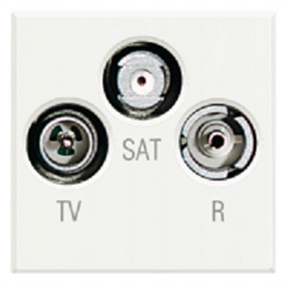 Bticino Axolute White Розетка ТV-RD-SAT 2 мод HD4210D