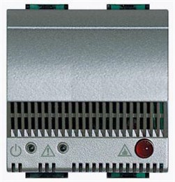NT4520 Bticino Повторитель сигналов для детекторов газа со световой и звуковой сигнализацией (85дБ). 6А актив. и 2А индуктив. нагрузки. 2 модуля