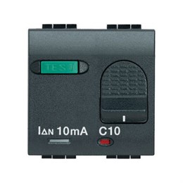 L4305/10 Bticino LivingLight. 2х полюсный дифференциальный автоматический выключатель 10А 230В 2 модуля