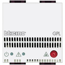N4512/12 Bticino Детектор GPL со световой и звуковой сигнализацией (85дБ). питание 12В. 2 модуля