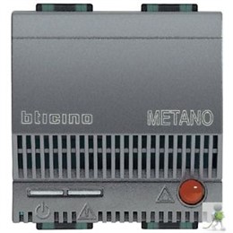L4511/12 Bticino LivingLight. Детектор метана со световой и звуковой сигнализацией (85дБ). питание 12В. 2 модуля