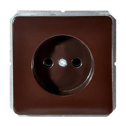 Розетка одиночная с/з 16А 250V Коричневый Elso Fashion 235002