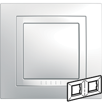 Schneider Electric Unica Белый Рамка 2-ая (MGU2.004.18)
