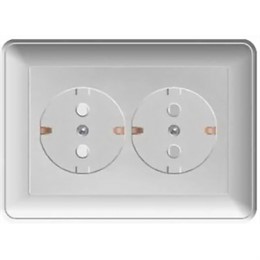 Wessen 59 Бежевый Розетка 2-я б/з в сборе с рамкой RS16-254-28