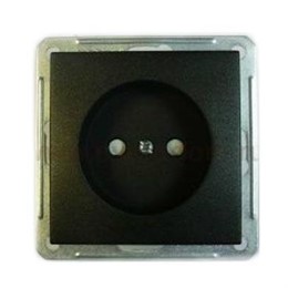 Wessen 59 Черный бархат Розетка с/з с защитными шторками RS16-152-6-86