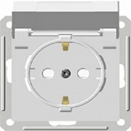 Wessen 59 Белый Розетка с/з с крышкой с защитными шторками IP44 RS16-152B-1-86RS16-152B-1-86