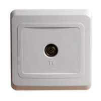 Lexel Этюд Белый Розетка TV 1-ая 0,7dB (TVC-002B)