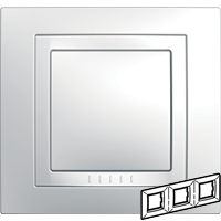 Schneider Electric Unica Белый Рамка 3-ая (MGU2.006.18)