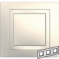 Schneider Electric Unica Бежевый Рамка 3-ая (MGU2.006.25)