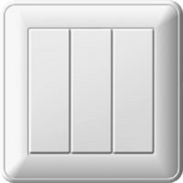 Wessen 59 Бежевый Выключатель 3-клавишный 16А (сх.05) в сборе с рамкой VS0516-351-28