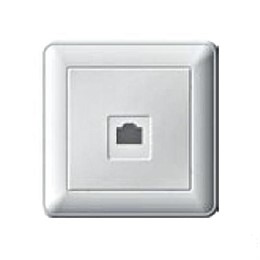 Wessen 59 Белый Розетка компьютерная 1-ая RJ45 кат. 5e в сборе с рамкой RSI-152K5E-18