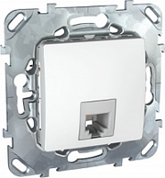 Schneider Electric Unica Белый Розетка ТЛФ 1-ая 4 контакта (MGU5.492.18ZD)