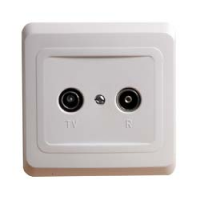 Lexel Этюд Белый Розетка TV/FM 1-ая 2dB (TVC-001B)