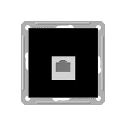 Wessen 59 Черный бархат Розетка компьютерная 1-ая RJ45 кат. 5e RSI-152K5E-6-86