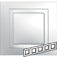 Schneider Electric Unica Белый Рамка 5-ая (MGU2.010.18)