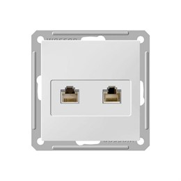 Wessen 59 Белый Розетка компьютерная 2-ая RJ45 кат. 5e RSI-251KK5E-1-86