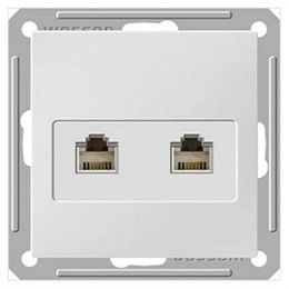 Wessen 59 Бежевый Розетка компьютерная 2-ая RJ45 кат. 5e RSI-251KK5E-2-86