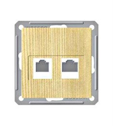 Wessen 59 Сосна Розетка двойная ТЛФ комп 5е (RJ11 RJ45) RSI-251TK5E-7-86