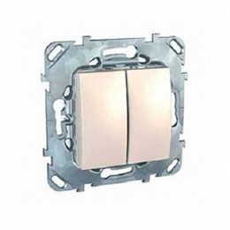 Schneider Electric Unica Бежевый Выключатель 2-клавишный (сх.5) (MGU5.211.25ZD)
