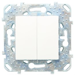 Schneider Electric Unica Белый Выключатель 2-клавишный (сх.5) (MGU5.211.18ZD)