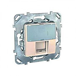 Schneider Electric Unica Бежевый Розетка ТЛФ(RJ12) 1-ая 6 контактов с полем для надписи (MGU5.493.25ZD)