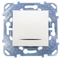 Schneider Electric Unica Белый Выключатель 1-клавишный 2-полюсный 16A (сх 1) с подсветкой (MGU5.262.18SZD)