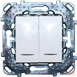 Schneider Electric Unica Белый Выключатель 2-клавишный с подсветкой (сх 5) (MGU5.0101.18NZD)