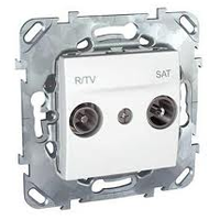 Schneider Electric Unica Белый Розетка TV-SAT единственная (MGU5.454.18ZD)