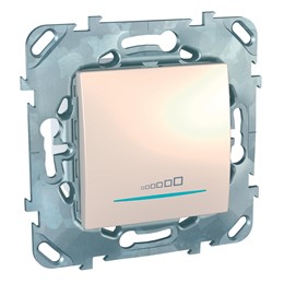 Schneider Electric Unica Бежевый Светорегулятор нажимной 20-350W универсальный (MGU5.515.25ZD)