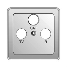 Накладка TV-FM-SAT розетки Белый Elso Fashion 206034