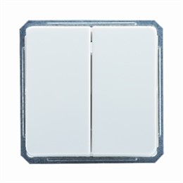 Переключатель 2-клав 10А 250V Белый Elso Fashion 211664