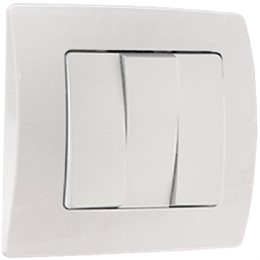 Выкл. 3 кл. бел. Makel Lillium N 55091