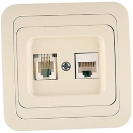 Makel Mimoza Розетка Макел Мимоза компьютерная кремовая CAT 5E 25035