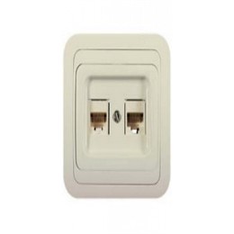 Makel Mimoza Розетка Макел Мимоза компьютерная кремовая CAT 5E 2-я 25036