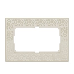 Рамка для двойной розетки Werkel Flock WL05-Frame-01-DBL-ivory слоновая кость