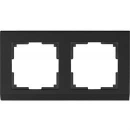 Рамка Werkel Stark 2 поста WL04-Frame-02-black черный
