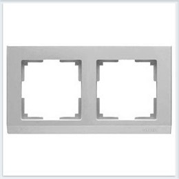 Рамка Werkel Stark 2 поста WL04-Frame-02 Серебряный
