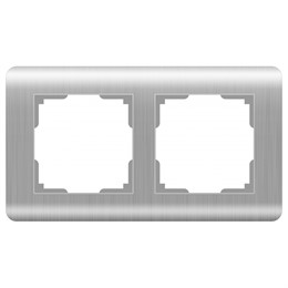 Рамка Werkel Stream на 2 поста WL12-Frame-02 Серебряный