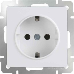 Розетка с заземлением Werkel WL01-SKG-01-IP20 белая