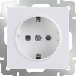 Розетка с заземлением и шторками Werkel WL01-SKGS-01-IP44 белая