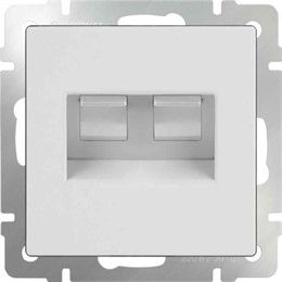 Розетка телефонная RJ-11 и Еthernet RJ-45 Werkel WL01-RJ11-45 белая