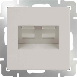 Розетка телефонная RJ-11 и Еthernet RJ-45 Werkel WL03-RJ11-45-ivory слоновая кость