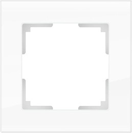 Рамка Werkel Favorit 1 пост WL01-Frame-01-white стекло белое