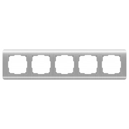 Рамка Werkel Stream на 5 постов WL12-Frame-05 Серебряный