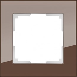 Рамка Werkel Favorit 1 пост WL01-Frame-01 Мокко, стекло