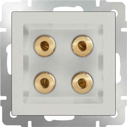 Акустическая розетка Werkel WL03-AUDIOx4 слоновая кость