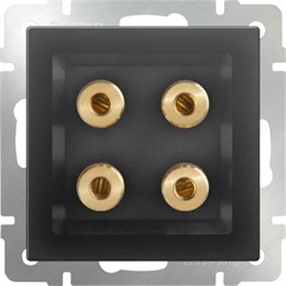 Акустическая розетка Werkel WL07-AUDIOx4 серо-коричневый