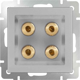Акустическая розетка Werkel WL06-AUDIOx4 серебряный